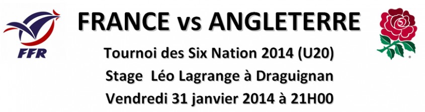 France - Angleterre U20 31 Janvier 2014 à Draguignan