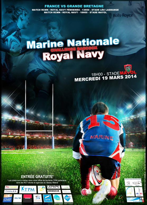 Match Marine Nationale/Royal Navy le 19 mars à Mayol